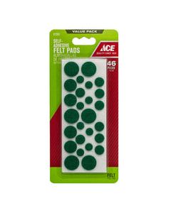 Ace Felt Self Adhesive Protective Pad Green Round 1 pk