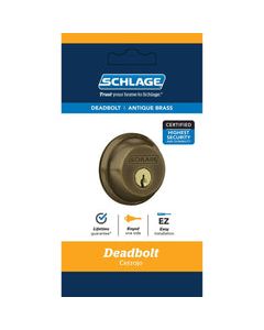 Schlage Antique Brass Zinc Single Cylinder Deadbolt