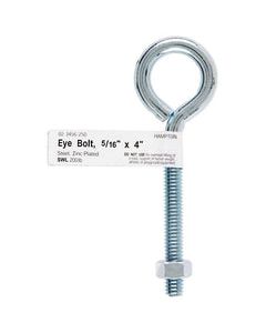 Hampton 5/16 in. X 4 in. L Zinc-Plated Steel Eyebolt Nut Included