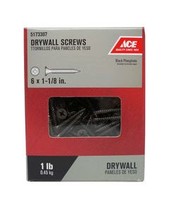 Ace No. 6 wire X 1-1/8 in. L Phillips Drywall Screws 1 lb 313 pk