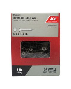 Ace No. 6 wire X 1-1/4 in. L Phillips Drywall Screws 1 lb 283 pk