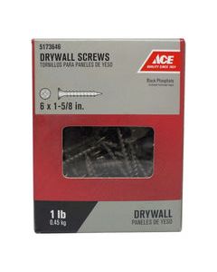 Ace No. 6 wire X 1-5/8 in. L Phillips Drywall Screws 1 lb 230 pk