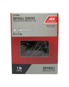 Ace No. 8 wire X 3 in. L Phillips Drywall Screws 1 lb 173 pk