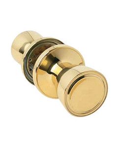 Home Plus Polished Brass Passage Lockset 1-3/4 in.