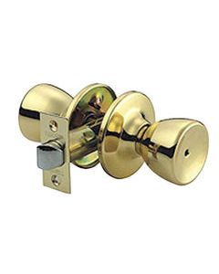 Home Plus Polished Brass Privacy Lockset 1-3/4 in.