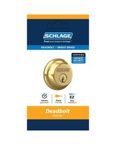Schlage Bright Brass Zinc Single Cylinder Deadbolt