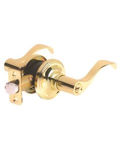 Ace Wave Polished Brass Entry Lockset 1-3/4 in.