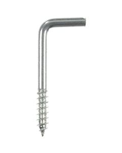 Ace Small Zinc-Plated Silver Steel 1 in. L Square Bend Screw Hook 10 lb 12 pk
