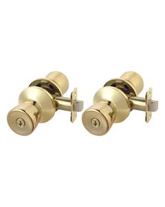 Ace Tulip Polished Brass Entry Door Kit 1-3/4 in.
