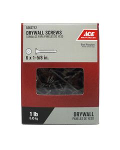 Ace No. 6 wire X 1-5/8 in. L Phillips Drywall Screws 1 lb 202 pk