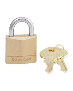 Master Lock 1 in. H X 5/16 in. W X 1-3/16 in. L Brass 4-Pin Cylinder Padlock