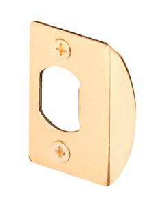 Prime-Line 2.25 in. H X 1-5/8 in. L Brass-Plated Steel Latch Strike Plate