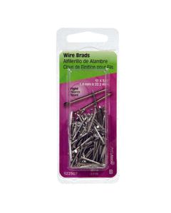 Hillman 17 Ga. X 7/8 in. L Bright Steel Brad Nails 1 pk 2 oz