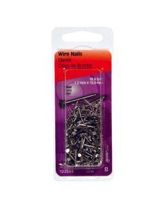 Hillman 18 Ga. X 5/8 in. L Bright Steel Wire Nails 1 pk 2 oz