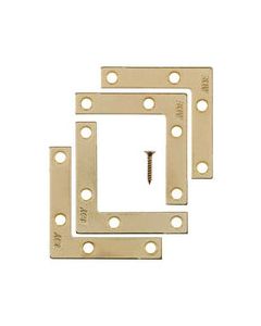 Ace 2-1/2 in. H x 3.75 in. W x 2-1/2 in. D Brass Flat Corner Brace