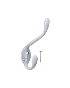 Ace 3-1/2 in. L White Metal Large Garment Hook 1 pk