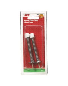 Ace 2.75 in. H x 3 in. W Metal Yellow Chrome Spring Door Stop Mounts to door and wall