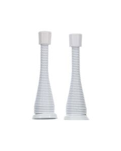 Ace 3 in. W Metal White Spring Broad Base Door Stop Mounts to door and wall