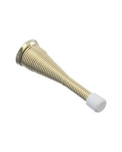 Ace 3 in. W Metal Bright Gold Spring Broad Base Door Stop Mounts to door and wall