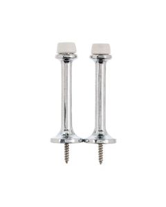 Ace 3 in. W Metal Chrome Yellow Rigid Door Stop Mounts to door and wall