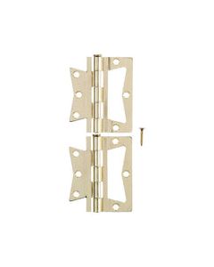 Ace 2.75 in. W X 3 in. L Bright Brass Brass Non-Mortise Hinge 2 pk