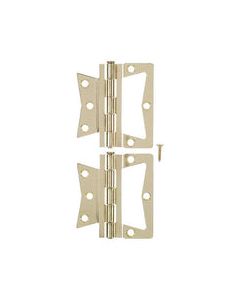 Ace 2.75 in. W x 3-1/2 in. L Bright Brass Brass Non-Mortise Hinge 2 pk