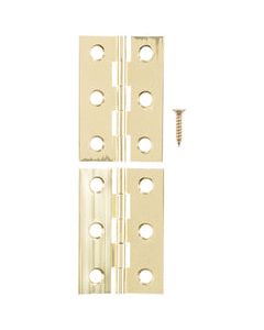 Ace 2 in. W X 1-3/8 in. L Polished Brass Brass Broad Hinge 2 pk