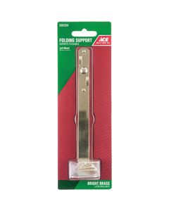 Ace Bright Brass Folding Support Mount 9/16 inch in. 6.5 in. 1 pk