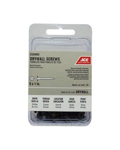 Ace No. 6 wire X 1 in. L Phillips Drywall Screws 100 pk