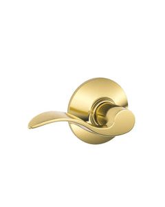 Schlage Accent Bright Brass Passage Lockset 1-3/4 in.