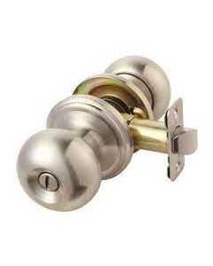 Ace Ball Satin Nickel Privacy Lockset ANSI Grade 3 1-3/4 in.