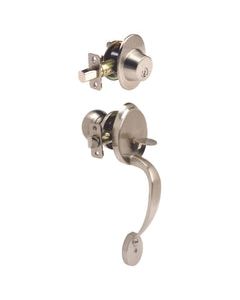 Ace Colonial Satin Nickel Entry Handleset ANSI Grade 2 1-3/4 in.