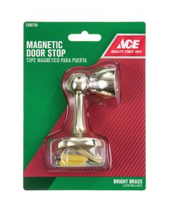 Ace Metal Bright Gold Magnetic Door Stop Mounts to door