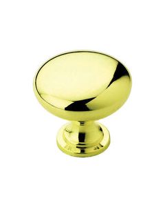Amerock Allison Round Cabinet Knob 1-1/4 in. D 1-1/8 in. Polished Brass 1 pk