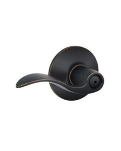 Schlage Accent Aged Bronze Privacy Lockset ANSI Grade 2 1-3/4 in.