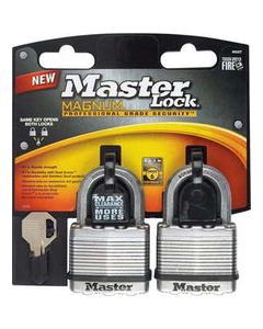 Master Lock 1-7/16 in. H x 13/16 in. W x 2 in. L Laminated Steel Ball Bearing Locking Padlock 2