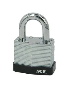 Ace 1-1/16 in. H X 1-3/16 in. W X 11/16 in. L Laminated Steel Pin Tumbler Padlock