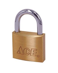 Ace 1-7/8 in. W X 2-3/4 in. L Brass Double Locking Padlock