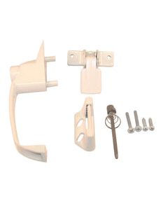 Barton Kramer 4 in. L Powder Coated White Aluminum Patio Door Handle Set