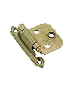 Amerock 1-13/16 in. W x 2-3/4 in. L Burnished Brass Steel Self-Closing Hinge 2 pk