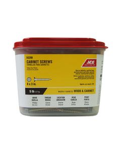 Ace No. 8 X 3 in. L Phillips Yellow Zinc Cabinet Screws 5 lb 475 pk