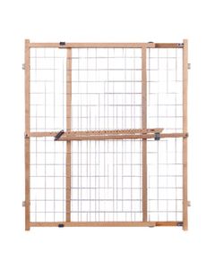 North States Gray 32 in. H X 29-1/2-50 in. W Wood Wire Mesh Gate