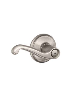 Schlage Flair Satin Nickel Privacy Lockset 1-3/4 in.