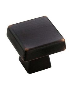 Amerock Blackrock Square Cabinet Knob 1-3/16 in. D 1-1/16 in. Oil Rubbed Bronze 1 pk