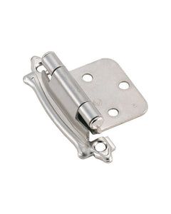 Amerock 1-3/4 in. W X 2-64/79 in. L Sterling Nickel Silver Steel Self-Closing Hinge 2 pk