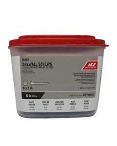 Ace No. 6 wire X 2 in. L Phillips Drywall Screws 5 lb 945 pk