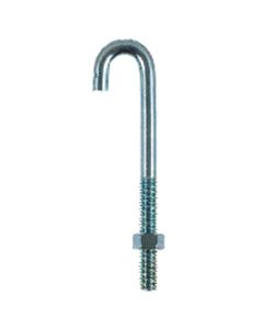 Hampton Small Zinc-Plated Silver Zinc 1 in. L J-Bolt 375 lb 1 pk