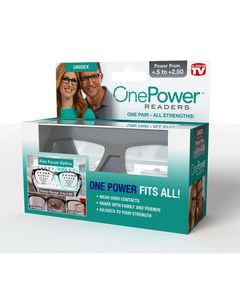 OnePower As Seen On TV Black Reading Glasses From +.5 - +2.5