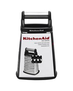 KitchenAid 6.25 x 5.25 in. Black & Silver Stainless Steel Box Grater