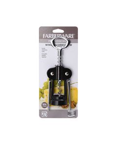 Farberware Black/Silver Plastic/Stainless Steel Wing Corkscrew